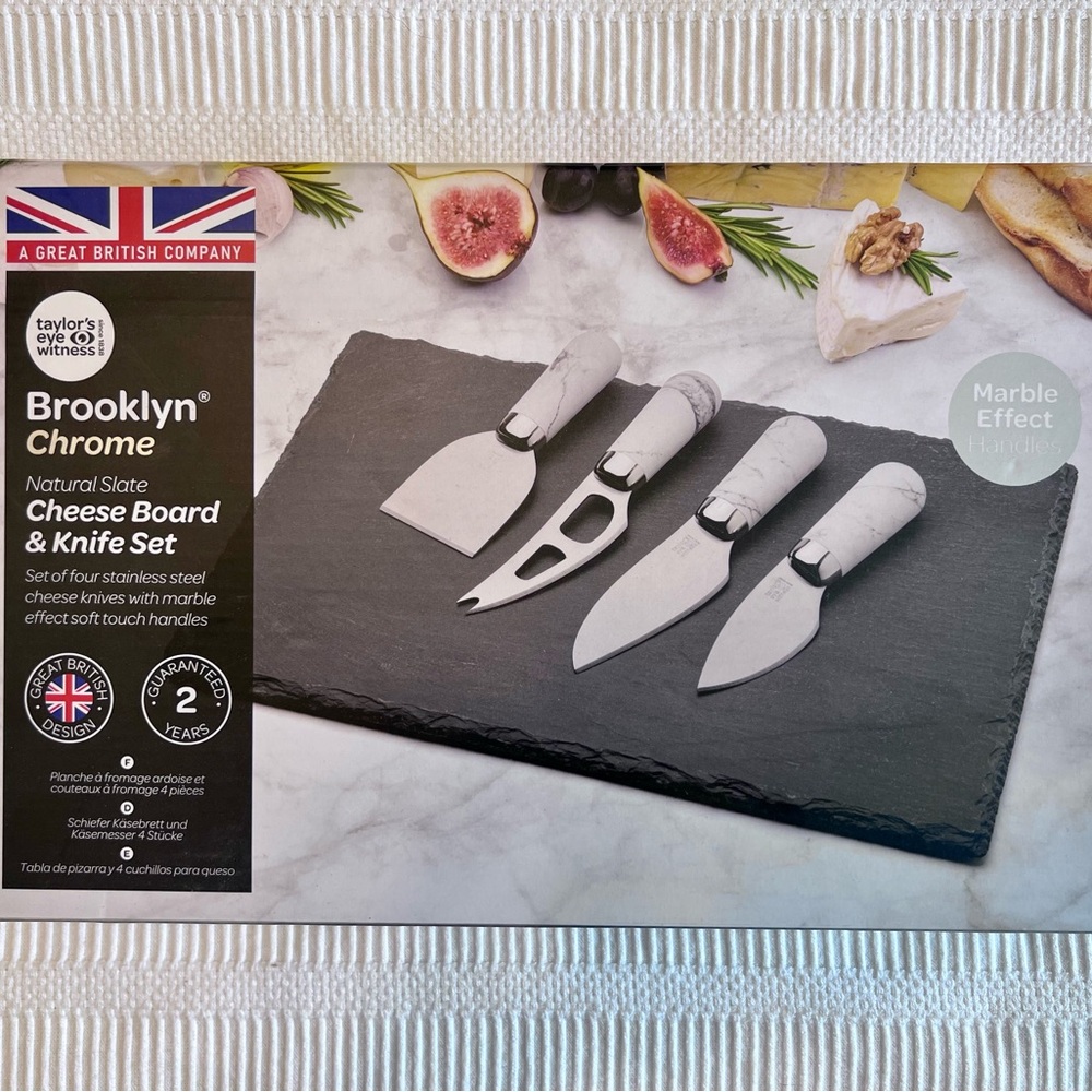 NIB - Cheese Board & Knife Set